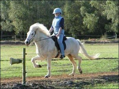 Sól and her mother looking like a Smurf!